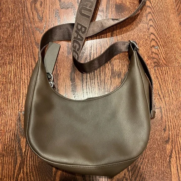 Baggu Brown Leather Shoulder Bag - Picture 5 of 8